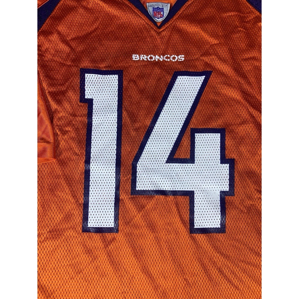 Brian GRIESE #14 Denver Broncos NFL ON FIELD REEBOK Jersey Large Orange - Picture 3 of 9
